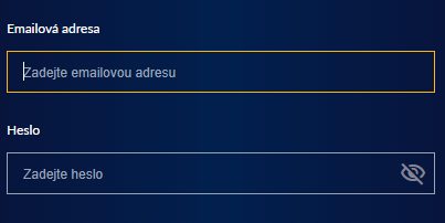 Přihlašovací údaje