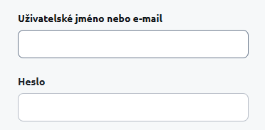Přihlašovací údaje