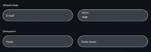 fields with login details